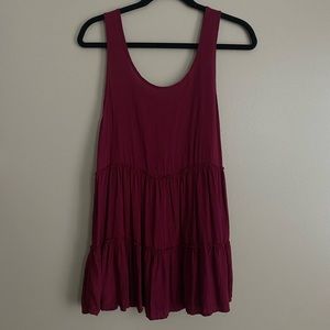 Wet Seal Burgundy Long Tank Top — Size M